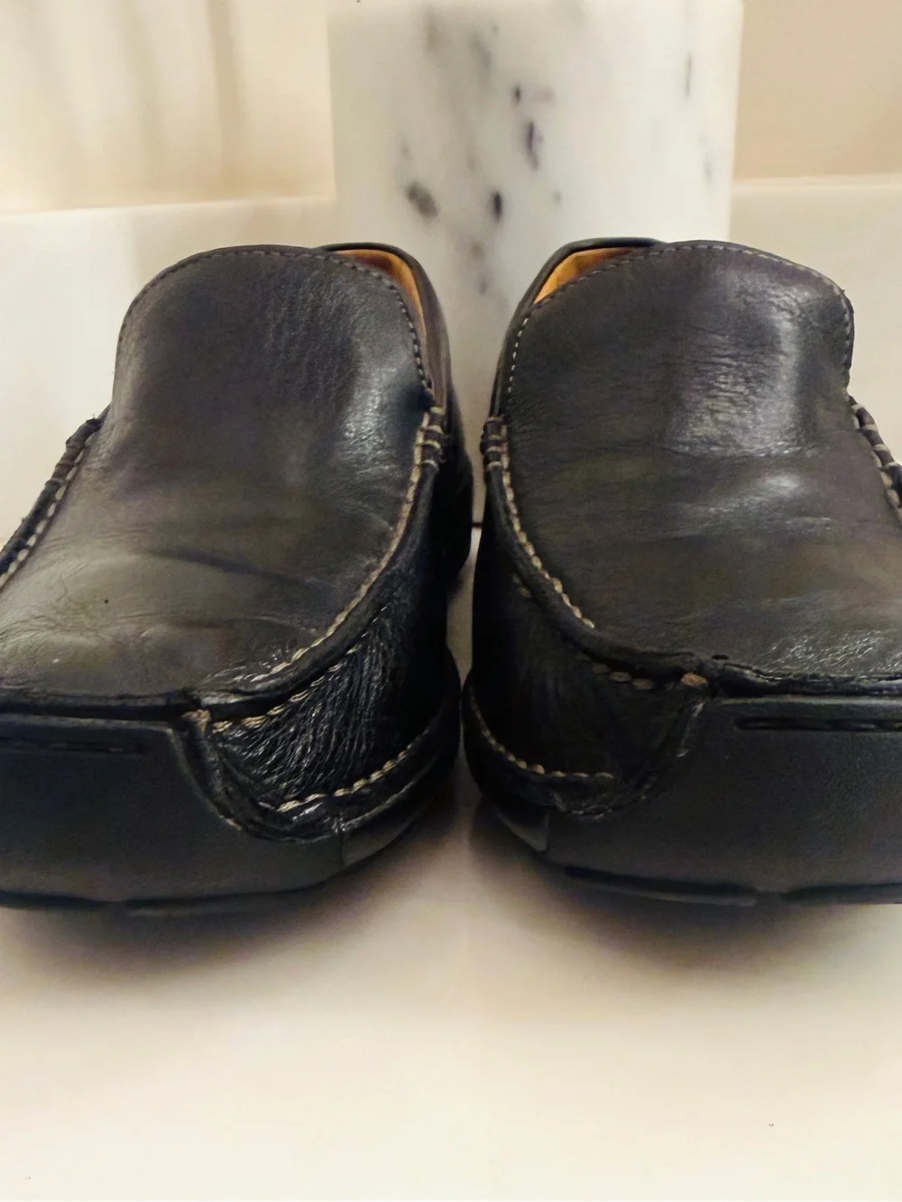 Men's Cole Haan Nike Air Tucker Venetian Black Leather Driving Loafers Size 9